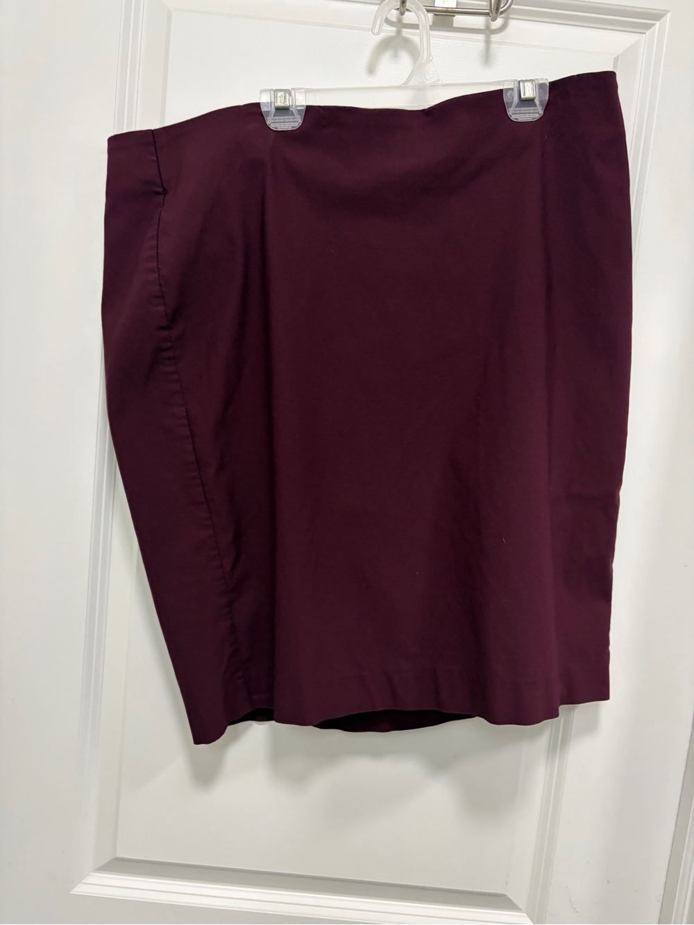 Elle Women's Plum/maroon Straight Skirt at knee size xl